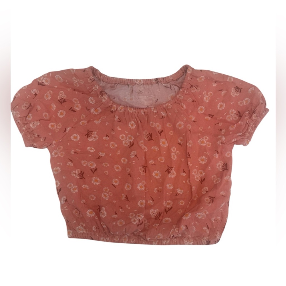 NWOT Girls Floral Cat & Jack Blouse Size: XS 4/5 (D41)